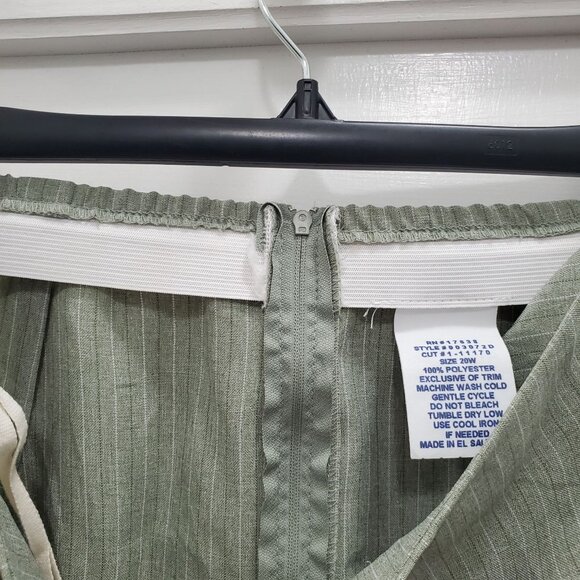 Briggs New York Vintage Mint Green Pinstripe Academia Pencil Skirt‎ Plus 20W - Picture 5 of 7